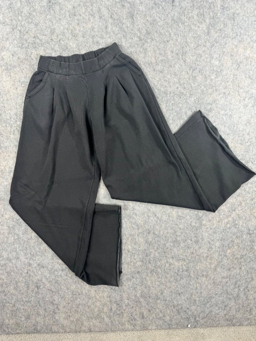 Aerie Street Trousers Smoked Gray Sz XS Wide Leg Pockets